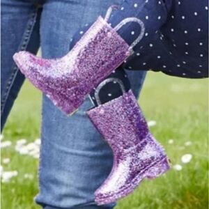 BRAND NEW CHIEF KIDS GIRL'S GLITTER PVC BOOT (Toddler/Little Kid)